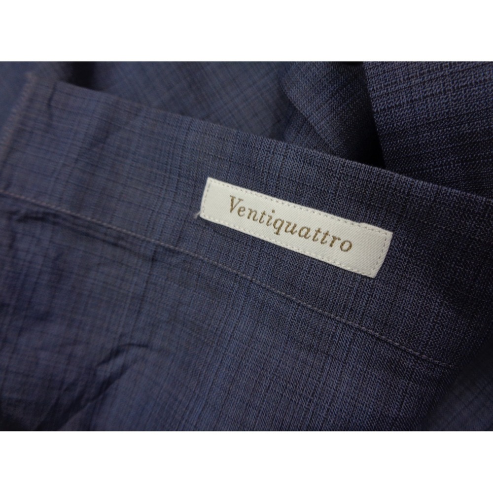 Brioni Ventiquattro Shirt Mens 17 1/2" 44 Neck Blue Long Sleeve Made in Italy - Picture 7 of 13